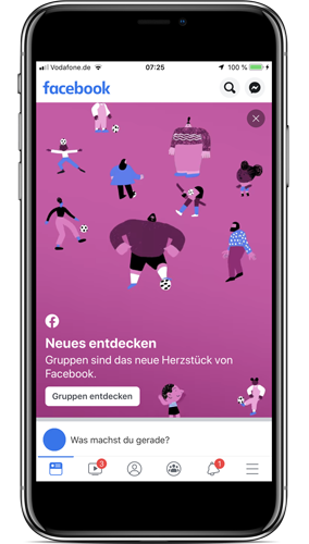 Smartphone mit Facebook App