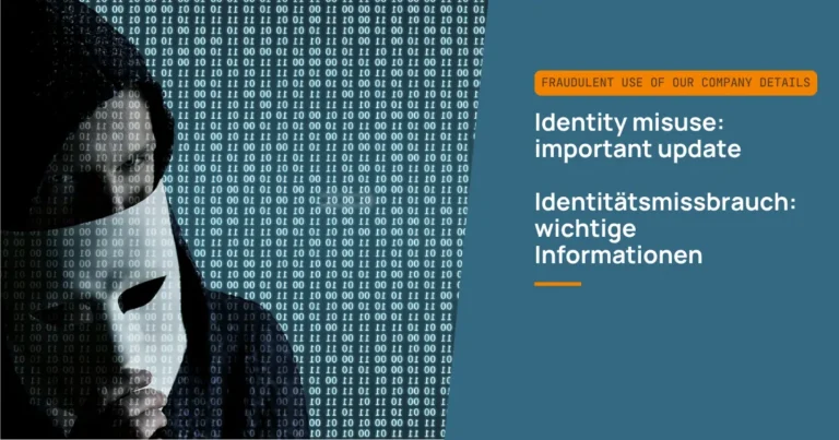 Identity Misuse: Important Update / Identitätsmissbrauch: Wichtige Information